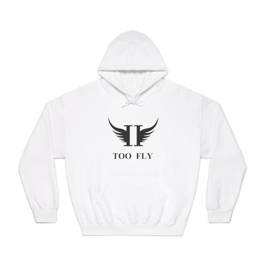 Unisex Hoodie - 'Too Fly' Graphic Sweatshirt for Comfort and Style