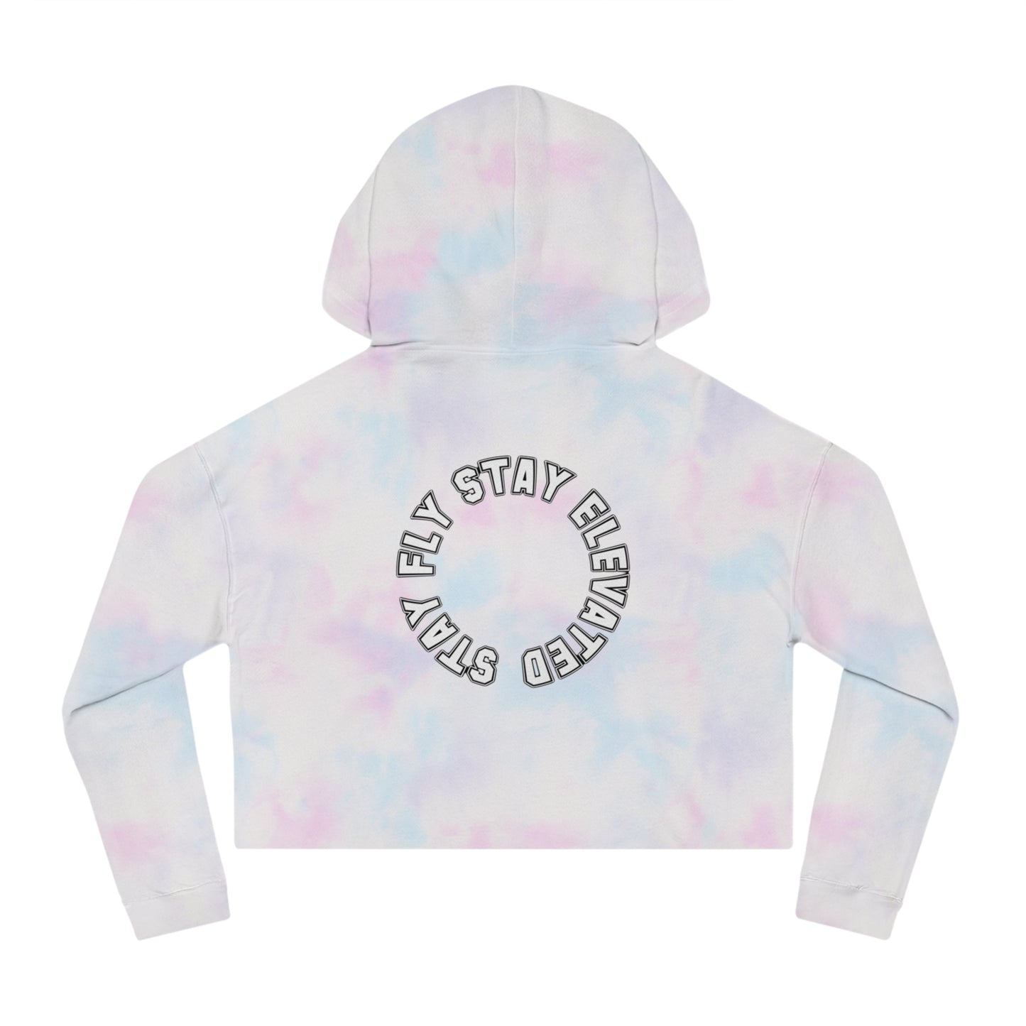 Stay Elevated Crop Hoodie for Women - Stylish & Motivational Sweatshirt