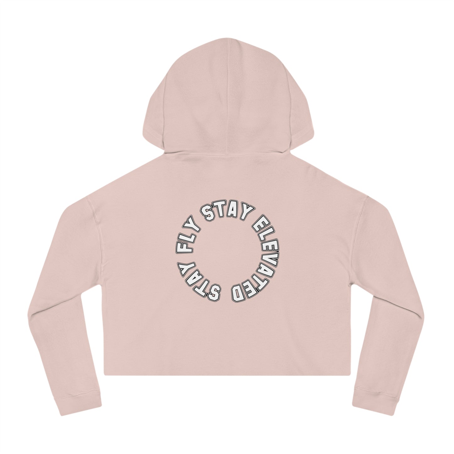 Stay Elevated Crop Hoodie for Women - Stylish & Motivational Sweatshirt