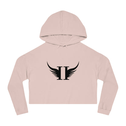 Stay Elevated Crop Hoodie for Women - Stylish & Motivational Sweatshirt