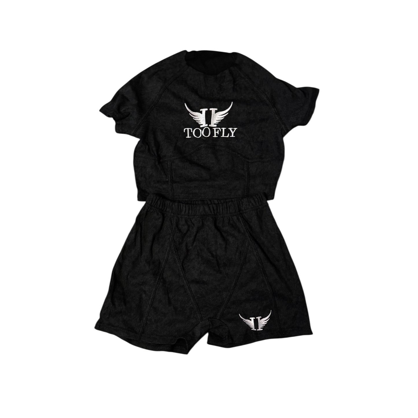 Black Two piece shorts suit